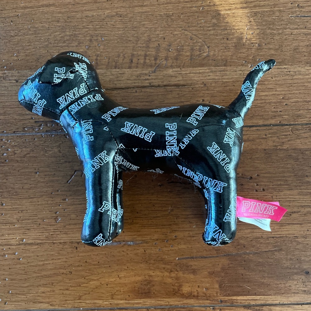 PINK Victoria's Secret Black and White Mini Dog L:8" x H:6"